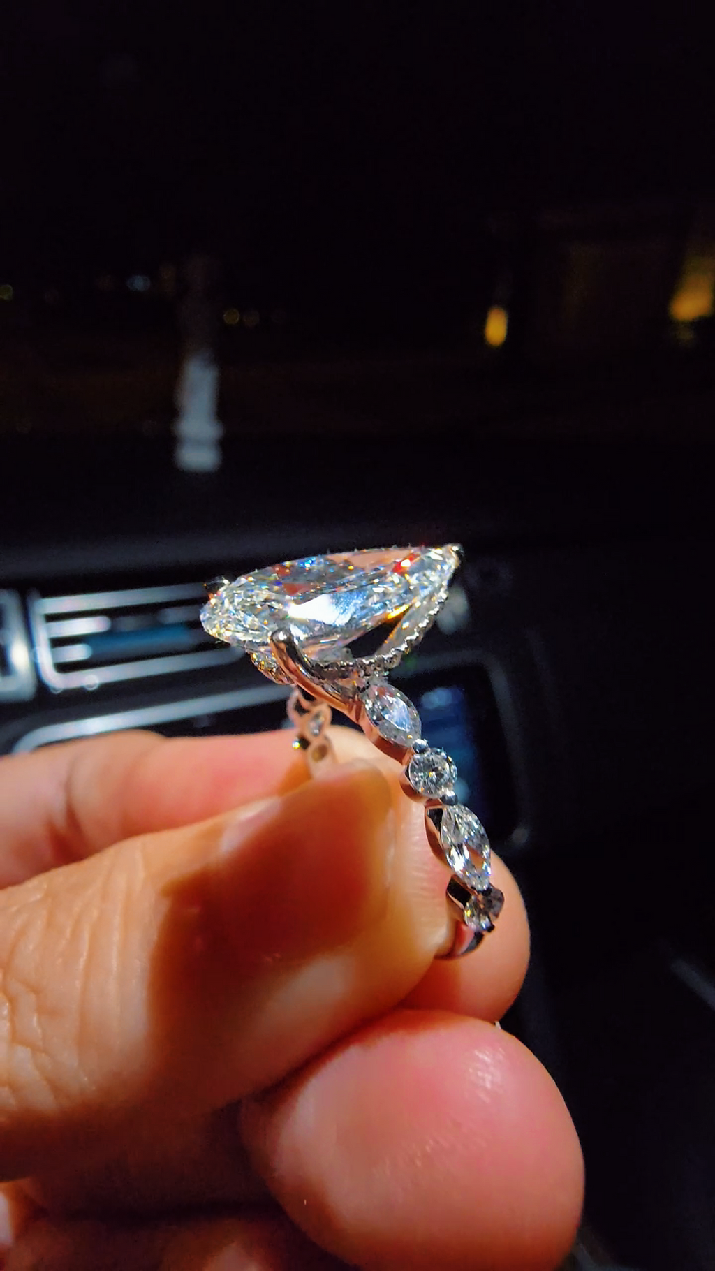 Per Diamond Engagement Ring 💍 | 5 Carat Center | IGI Certified | 14K Solid Gold | Real / Lab-Grown Diamond