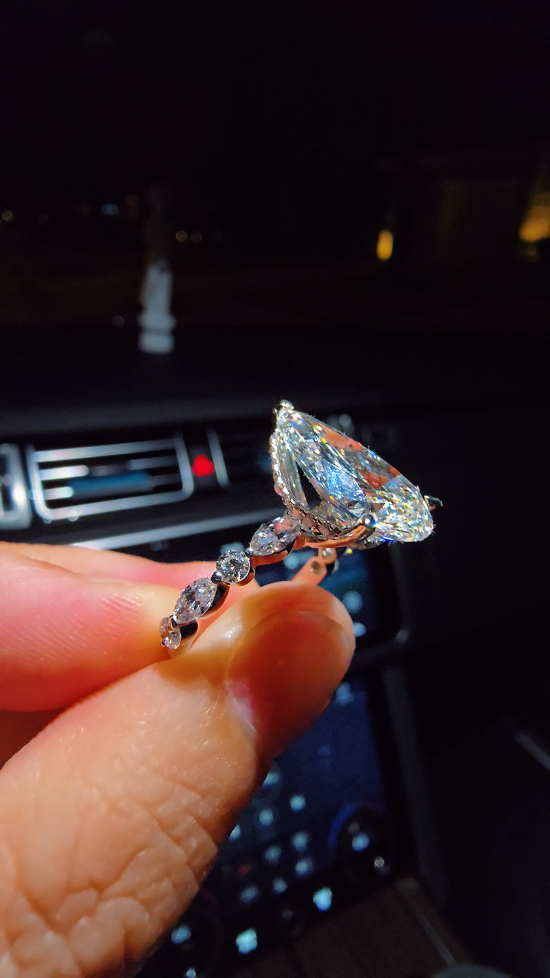 Per Diamond Engagement Ring 💍 | 5 Carat Center | IGI Certified | 14K Solid Gold | Real / Lab-Grown Diamond