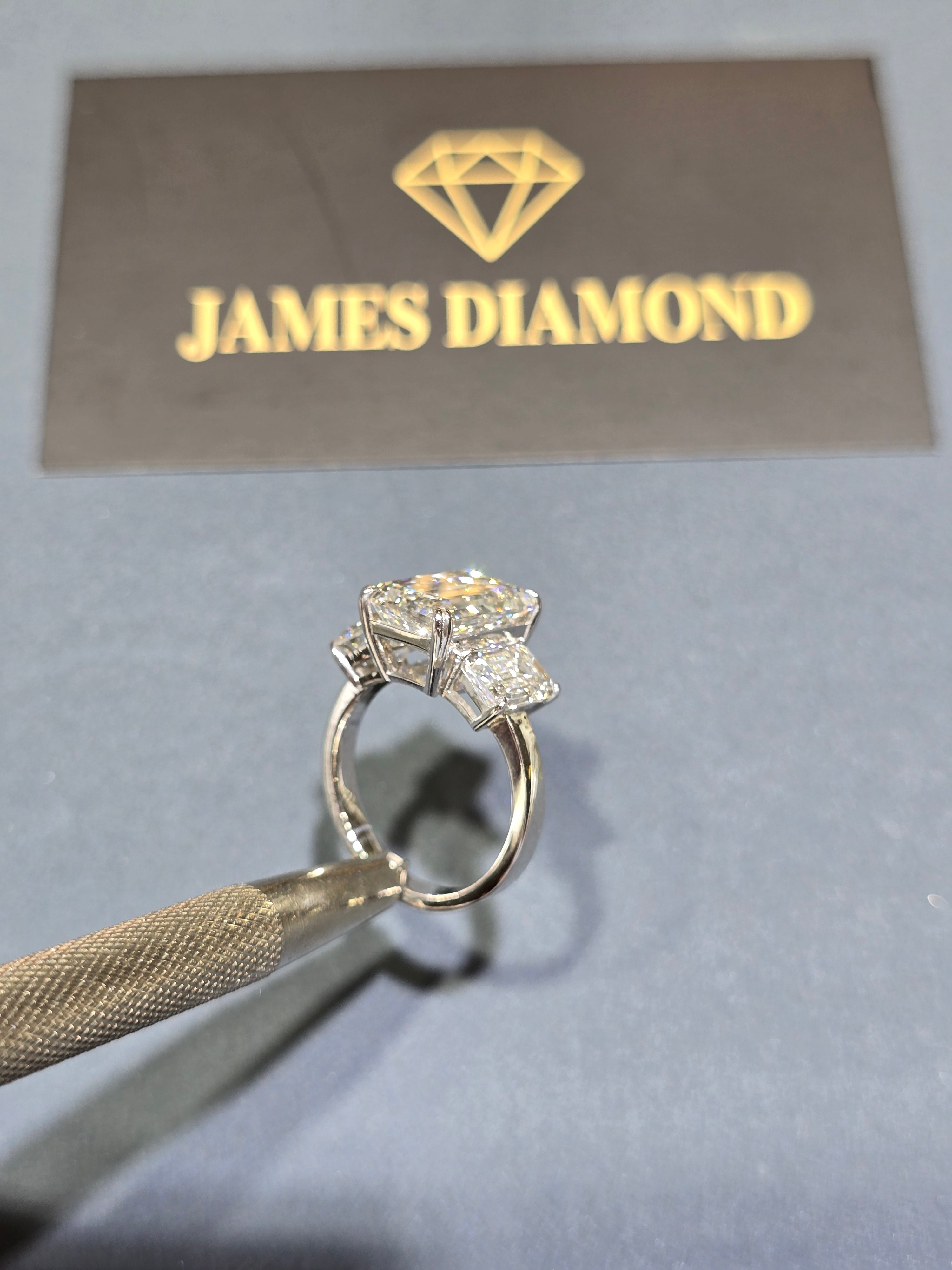Trinity Brilliance – Emerald Cut Diamond Three-Stone Ring