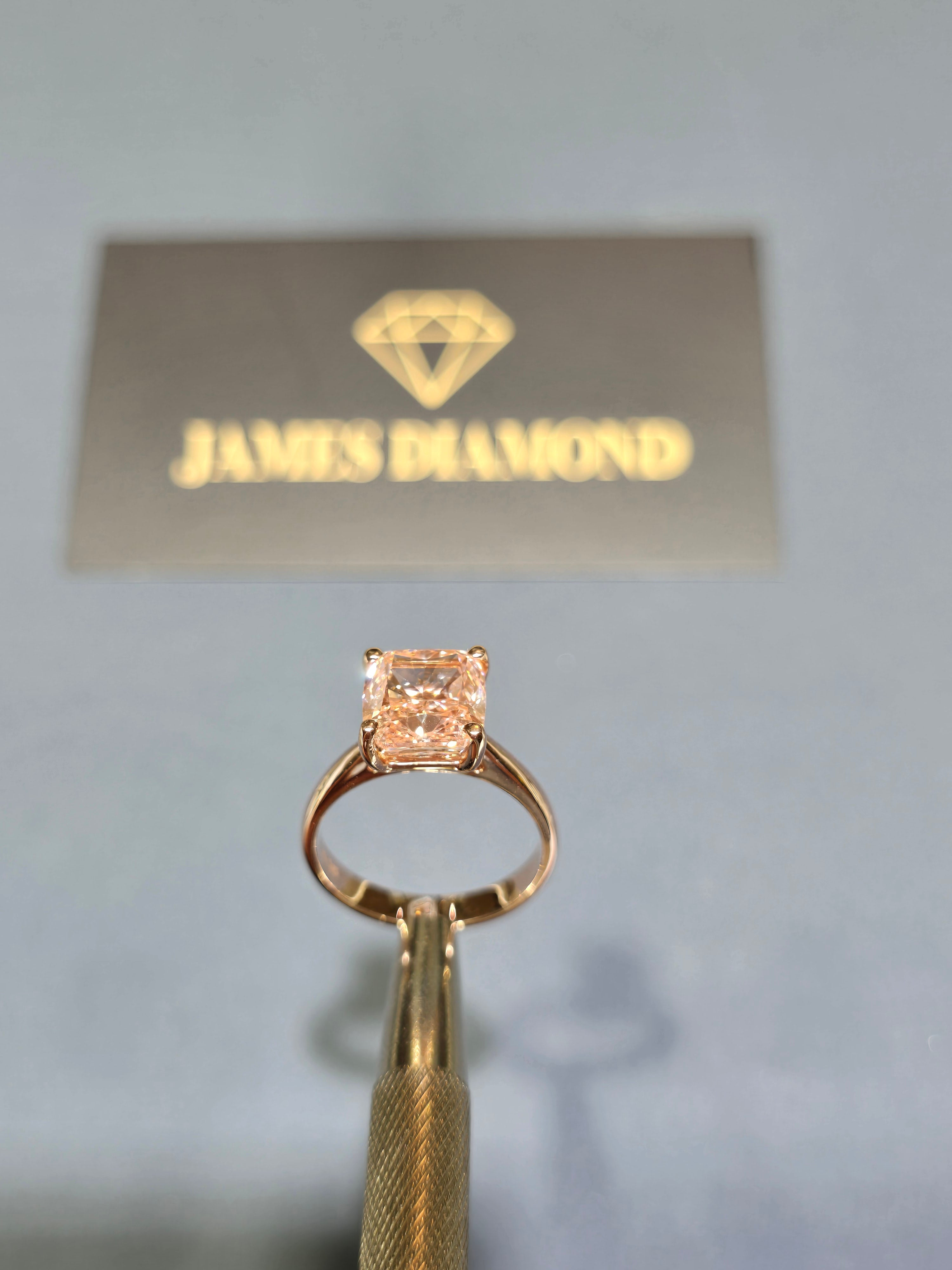 Cushion Pink Diamond | VS Clarity | IGI Certified | 14K Gold