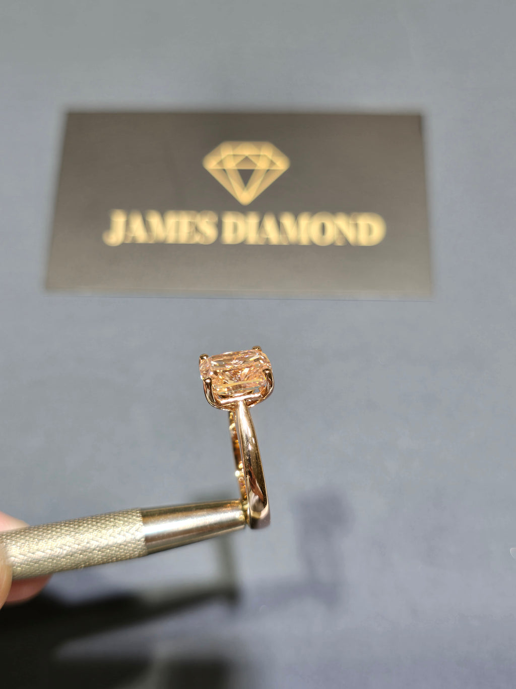 Cushion Pink Diamond | VS Clarity | IGI Certified | 14K Gold