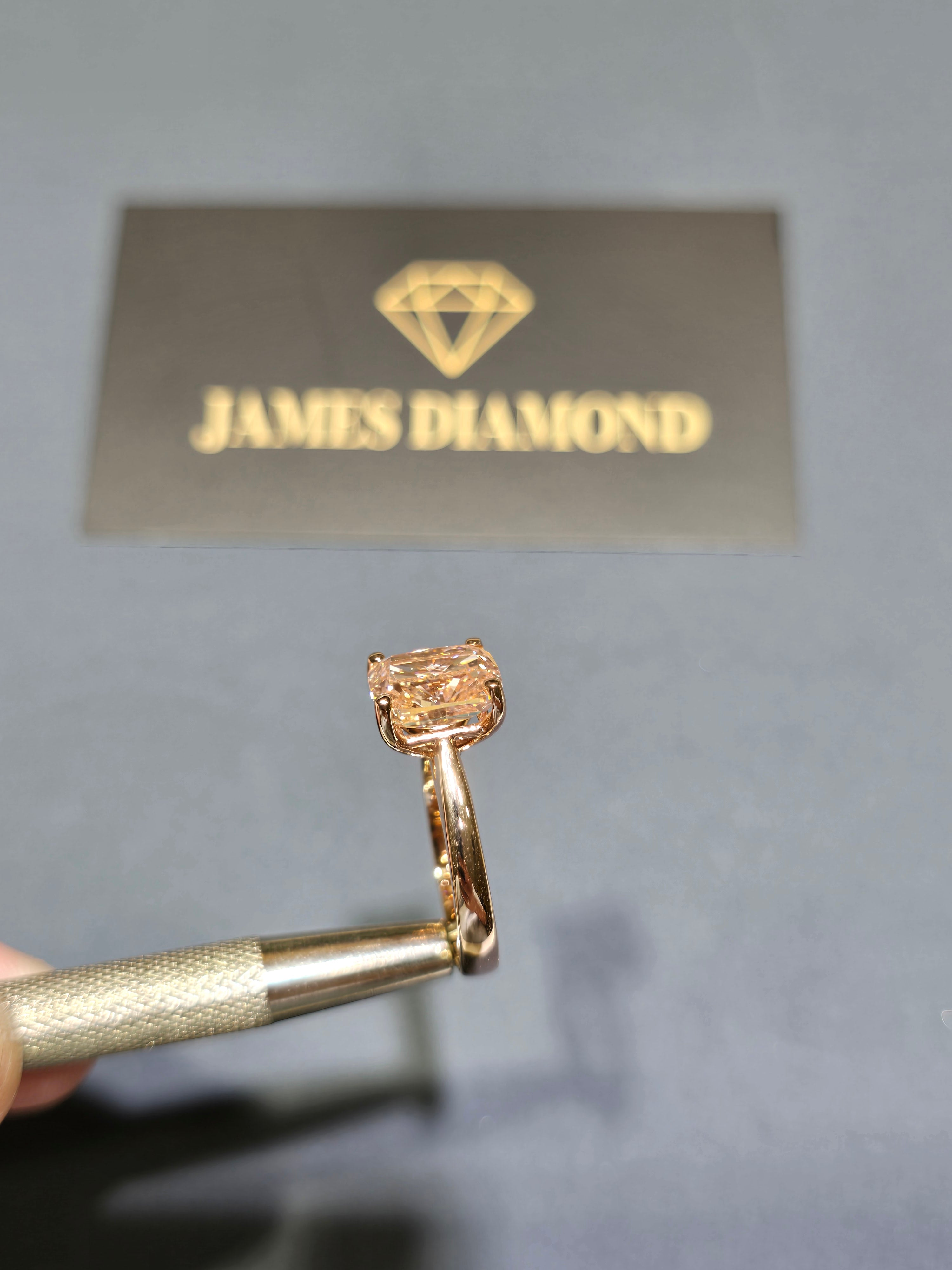 Cushion Pink Diamond | VS Clarity | IGI Certified | 14K Gold