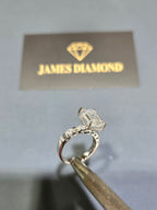 Emerald Radiance – Emerald Cut Diamond Pavé Ring