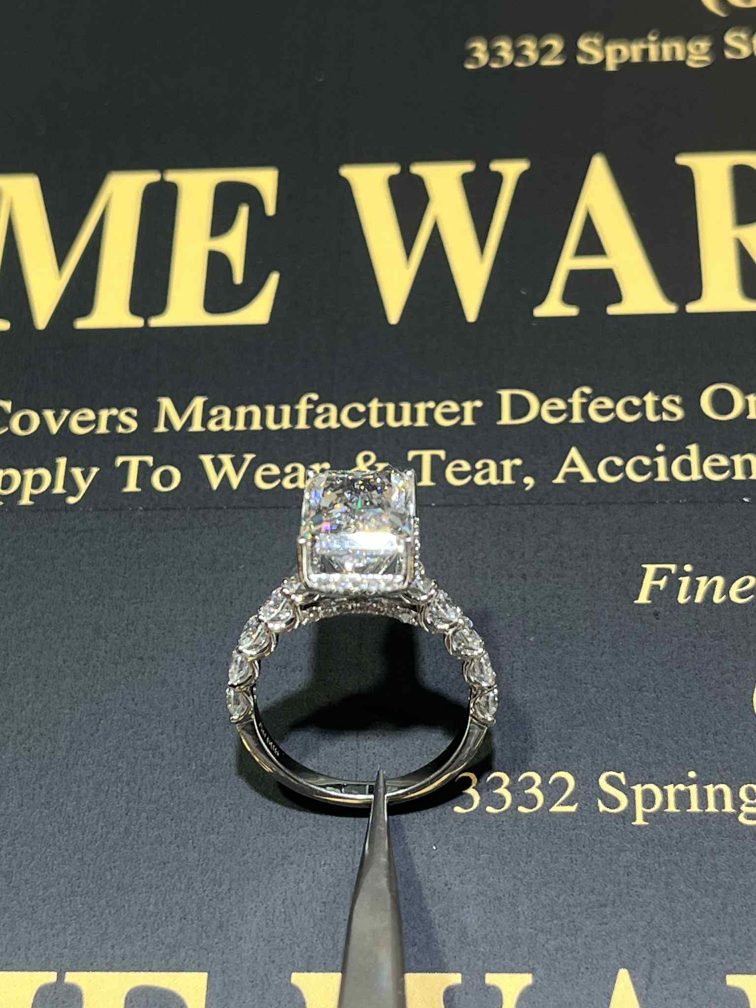 Radiant Diamond Engagement Ring 💍 | 7 Carat Center | IGI Certified | 14K Solid Gold | Real / Lab-Grown Diamond