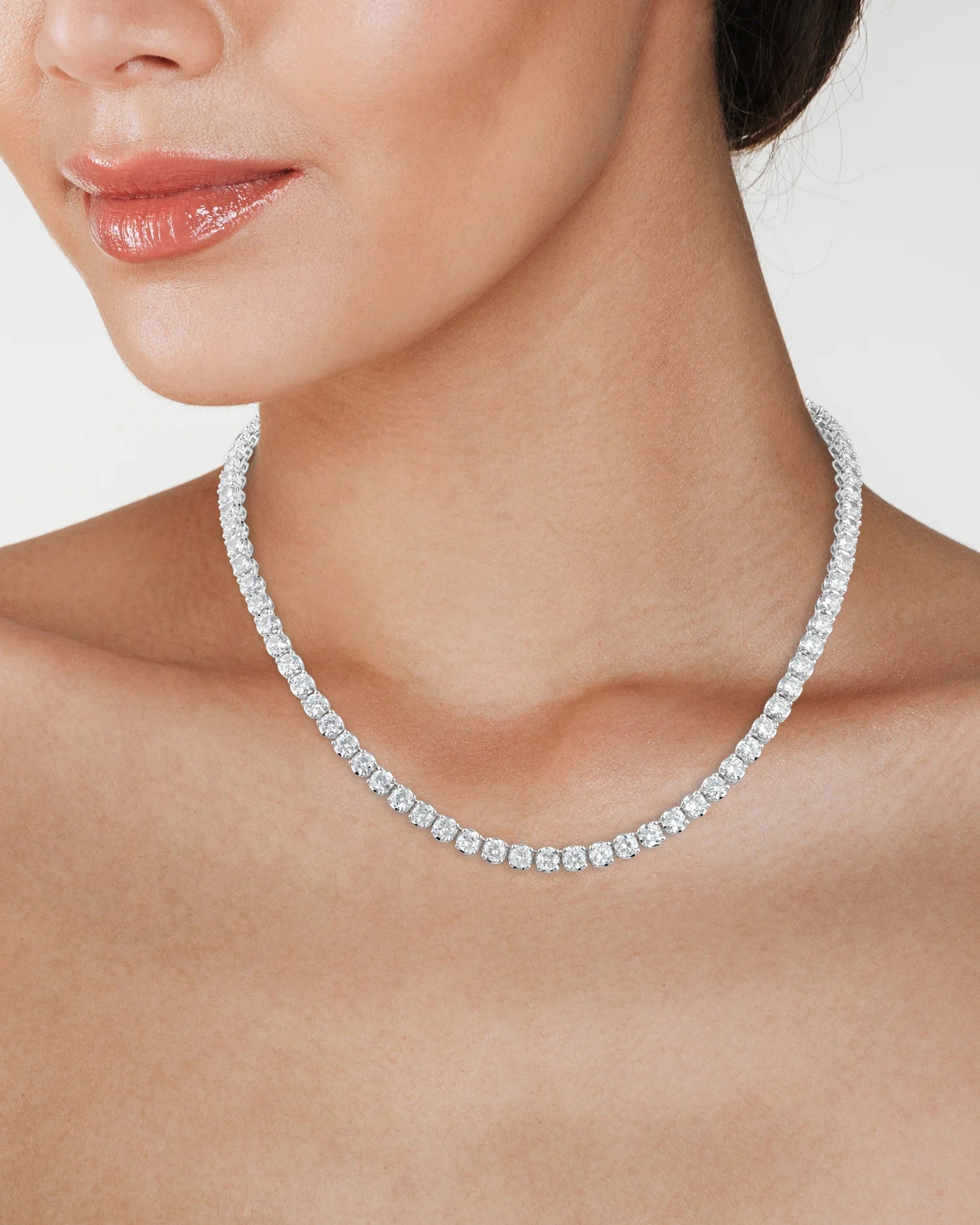 Tennis Necklace – 14k solid gold / 17 inch / All EF/VS+ 💎