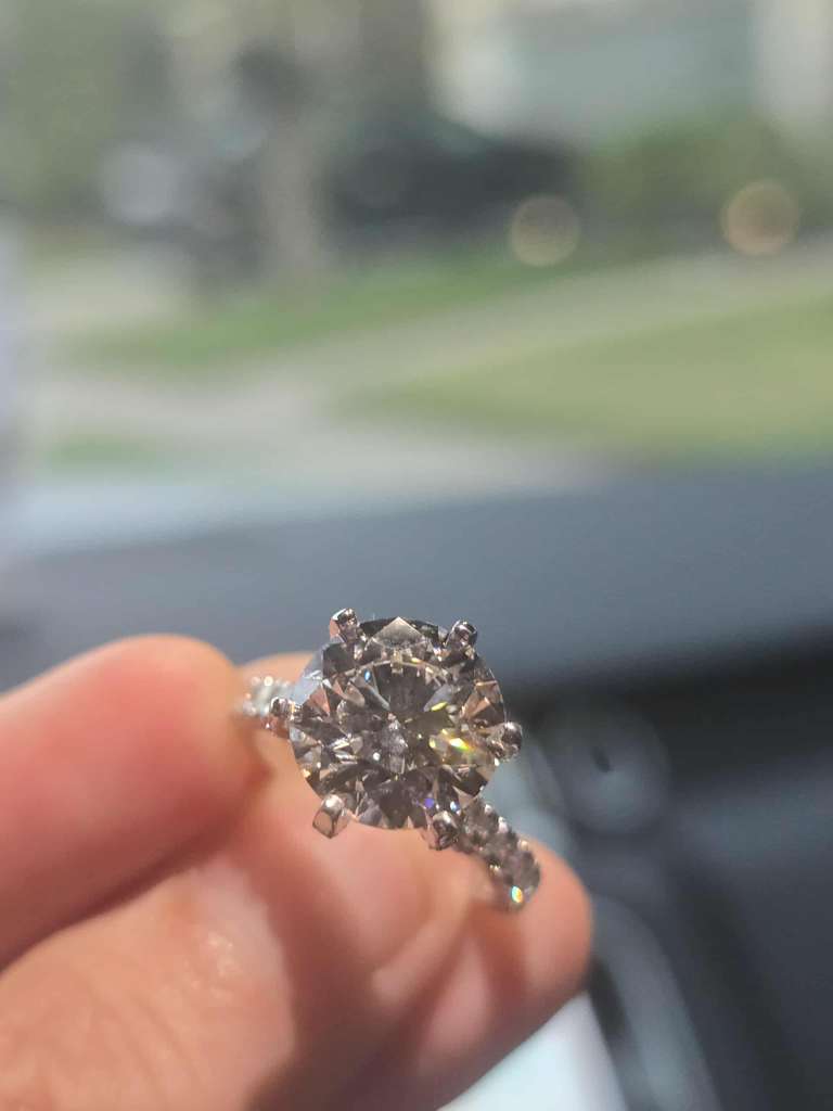 Round Diamond Engagement Ring 💍 | 5 Carat Center | IGI Certified | 14K Solid Gold | Real / Lab-Grown Diamond