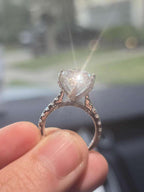 Round Diamond Engagement Ring 💍 | 5 Carat Center | IGI Certified | 14K Solid Gold | Real / Lab-Grown Diamond