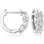 3 Stone Huggies Earrings 💎