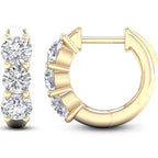 3 Stone Huggies Earrings 💎