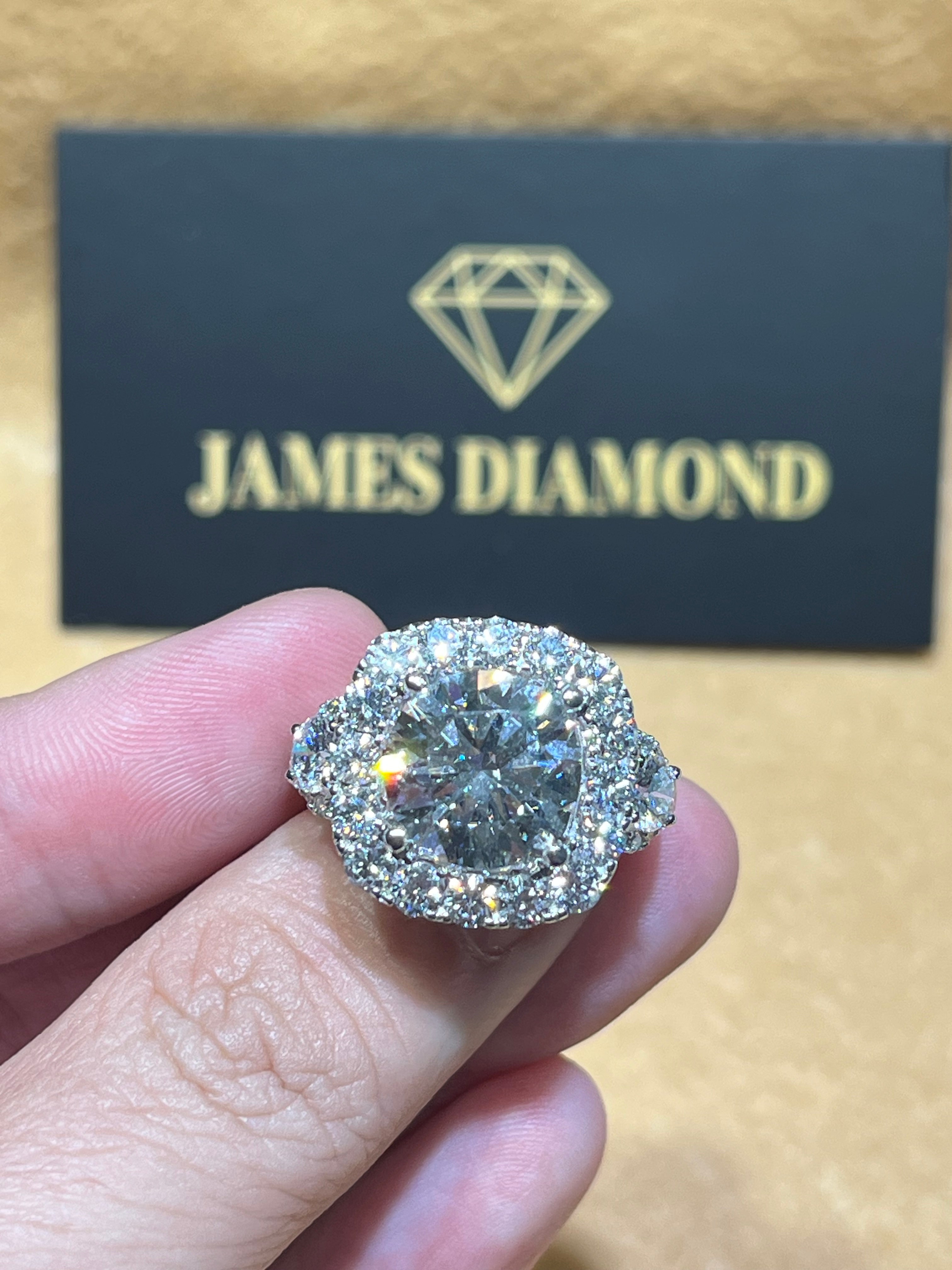 Luxury Round diamond design 💍 Center Diamond 5-6 carat 💎