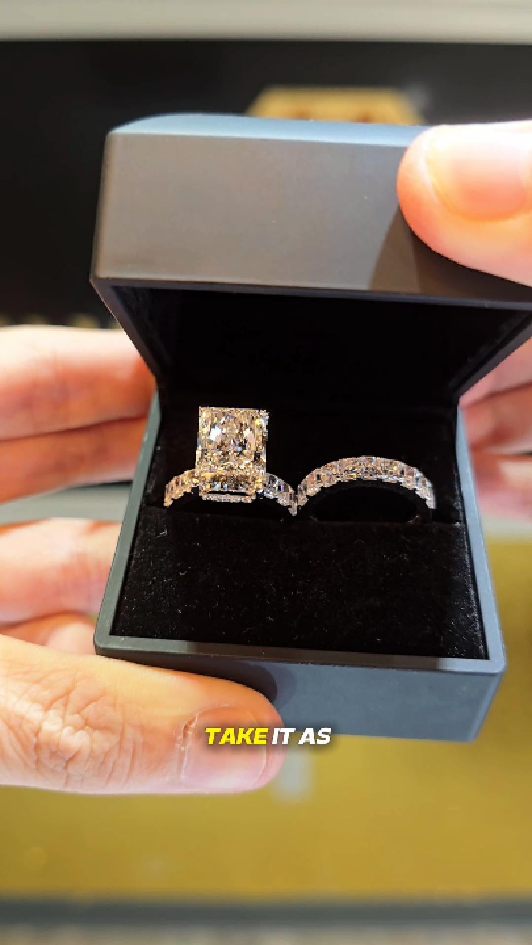 REAL DIAMOND 💎$7,899💎 Radiant Shape / Center Diamond 8ct / IGI Cert ✨ Hot Deal