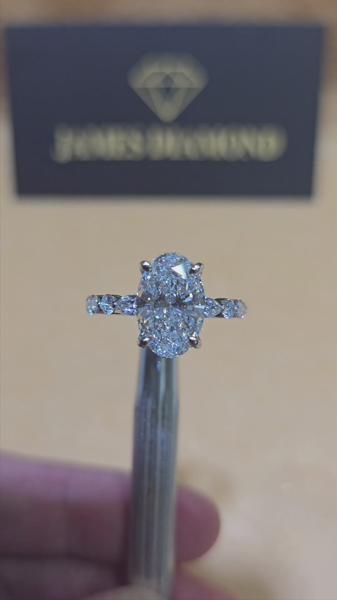 Oval Cut Diamond Ring | F Color | VS+ Clarity | IGI Certified | 14K Gold