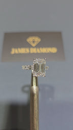 Emerald Radiance – Emerald Cut Diamond Pavé Ring