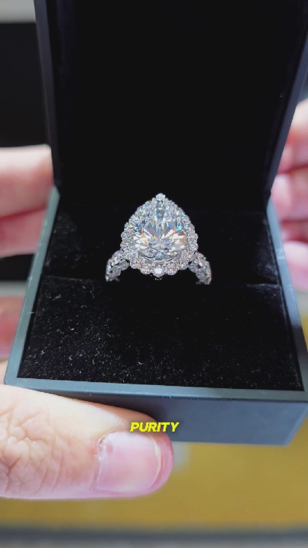 REAL DIAMOND 💎Pear Shape / Center Diamond 5 carat / IGI Cert ✨