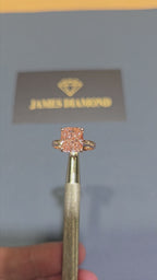 Cushion Pink Diamond | VS Clarity | IGI Certified | 14K Gold