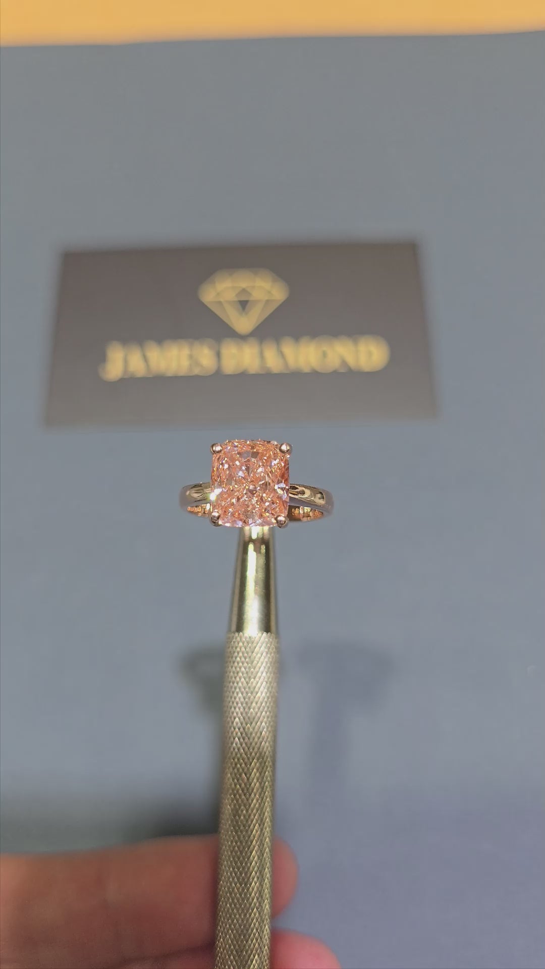 Cushion Pink Diamond | VS Clarity | IGI Certified | 14K Gold