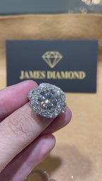 Luxury Round diamond design 💍 Center Diamond 5-6 carat 💎